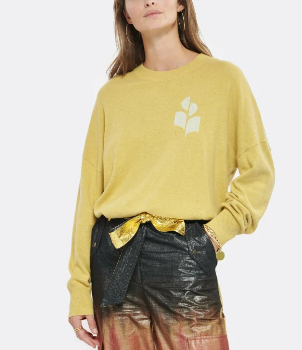 ISABEL MARANT ÉTOILE Pull Marisans Coton Jaune Clair 4