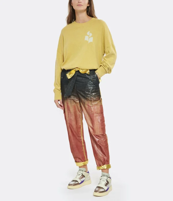 ISABEL MARANT ÉTOILE Pull Marisans Coton Jaune Clair 5