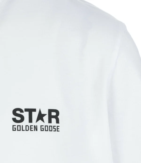 GOLDEN GOOSE Tee-shirt Big Star Homme Coton Blanc 4