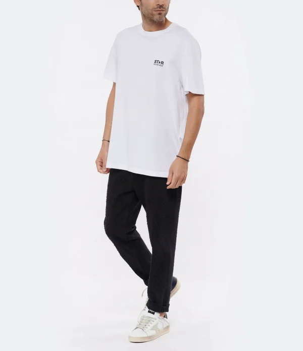 GOLDEN GOOSE Tee-shirt Big Star Homme Coton Blanc 6