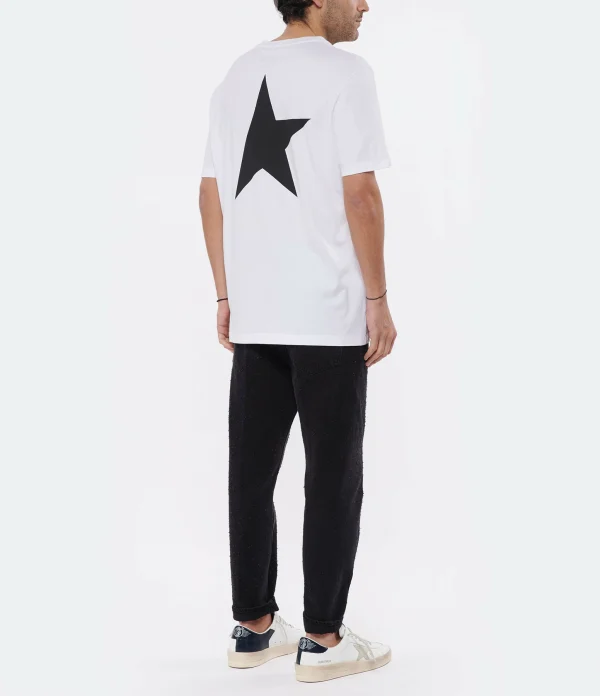 GOLDEN GOOSE Tee-shirt Big Star Homme Coton Blanc 7