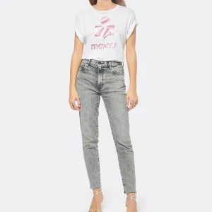 ISABEL MARANT ÉTOILE Tee-shirt Zewel Lin Rose Blanc 10