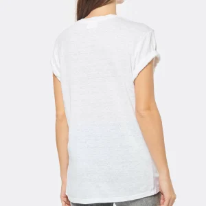 ISABEL MARANT ÉTOILE Tee-shirt Zewel Lin Rose Blanc 12