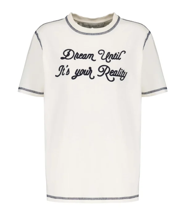 GOLDEN GOOSE Tee-shirt Journey Regular Coton Écru 1