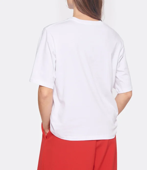 ROTATE Tee-shirt Lips Coton Blanc, Capsule Sunday 5