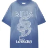 ANINE BING Tee-shirt Ashton Coton Bleu Délavé 19