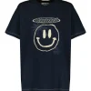 GANNI Tee-shirt Smiley Coton Organique Sky Captain 17