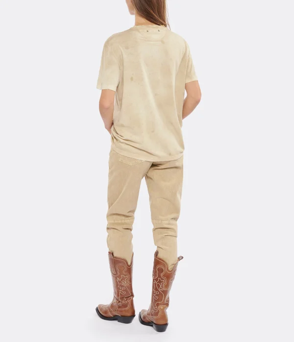 GOLDEN GOOSE Tee-shirt Journey Coton Beige 6