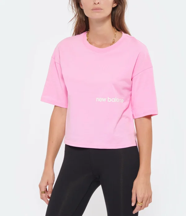 NEW BALANCE Tee-shirt NB Essentials Graphic Coton Orbit Pink 4