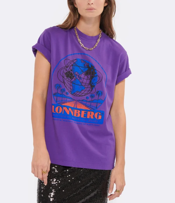 MARGAUX LONNBERG Tee-shirt Willis Coton Violet 4