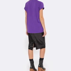 MARGAUX LONNBERG Tee-shirt Willis Coton Violet 16