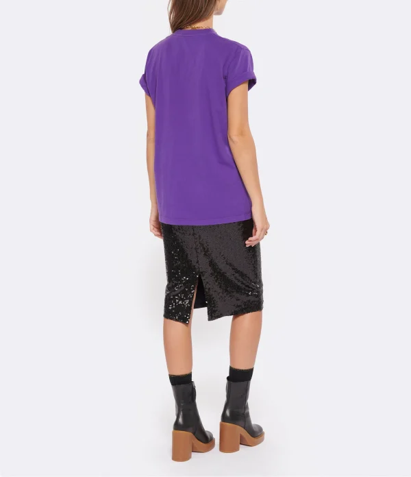 MARGAUX LONNBERG Tee-shirt Willis Coton Violet 6