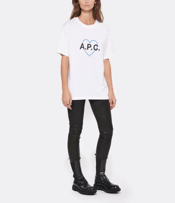 A.P.C. Tee-shirt Amore Coton Blanc 5