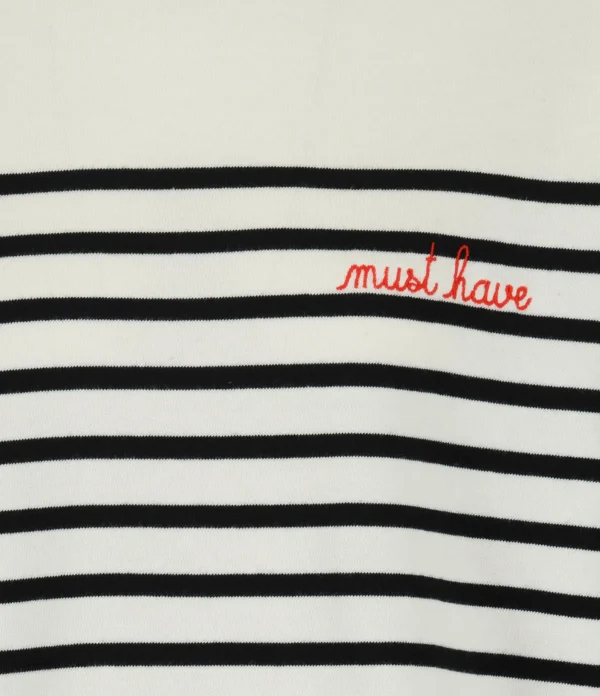 MAISON LABICHE Tee-shirt Montpar Coton Noir Blanc 3