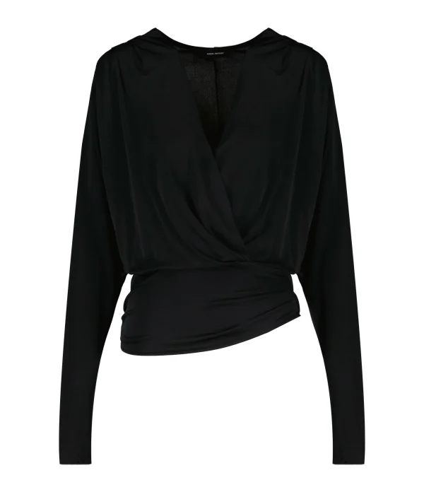 ISABEL MARANT Top Julissa Soie Noir 1