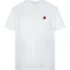 GOLDEN GOOSE Tee-shirt Homme Étoile Coton Blanc Rouge 16