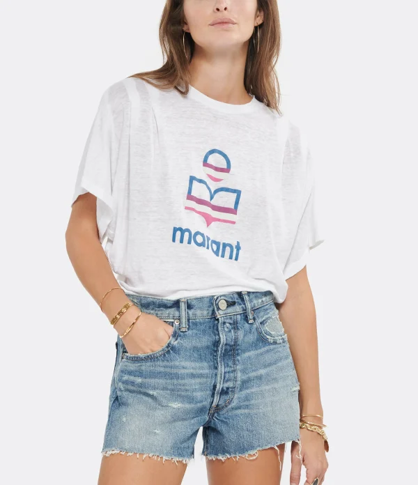 ISABEL MARANT ÉTOILE Tee-shirt Kyanza Lin Blanc 4