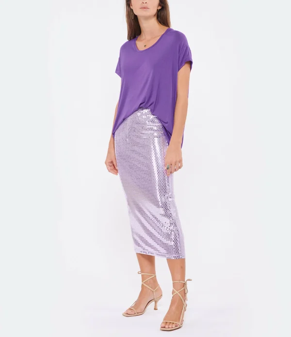 MARGAUX LONNBERG Tee-shirt Marlow Violet 5