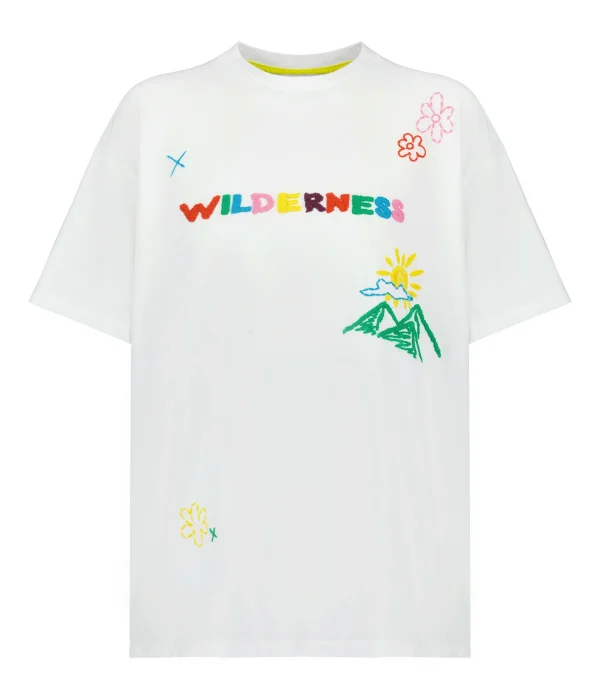 MIRA MIKATI Tee-shirt Puglia Brodé Coton Blanc 1