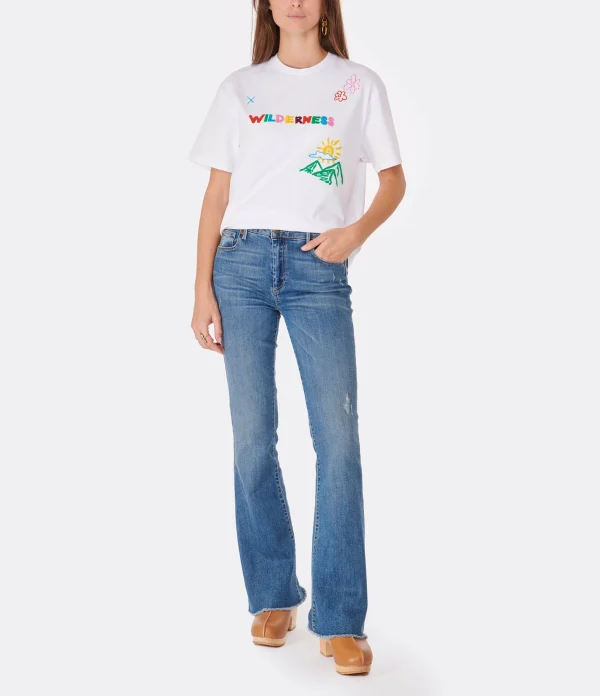 MIRA MIKATI Tee-shirt Puglia Brodé Coton Blanc 6