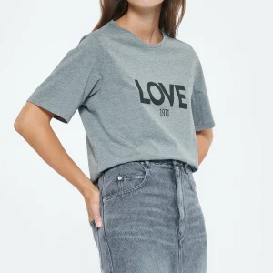 JEANNE VOULAND Tee-shirt Ben Love 1971 Coton Gris 11