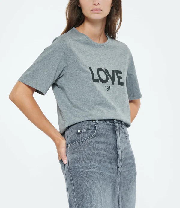 JEANNE VOULAND Tee-shirt Ben Love 1971 Coton Gris 4