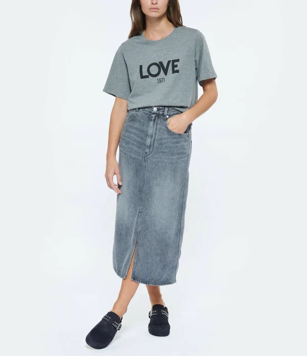 JEANNE VOULAND Tee-shirt Ben Love 1971 Coton Gris 5