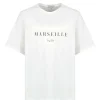 Tee-shirt Lulli Marseille Col Rond Coton Bio Blanc, Collaboration Jeanne Vouland X Lulli 19