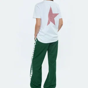 GOLDEN GOOSE Tee-shirt Big Star Coton Blanc Rose 17