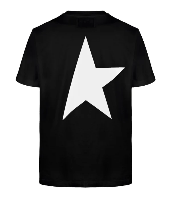 GOLDEN GOOSE Tee-shirt Big Star Homme Coton Noir Blanc 3