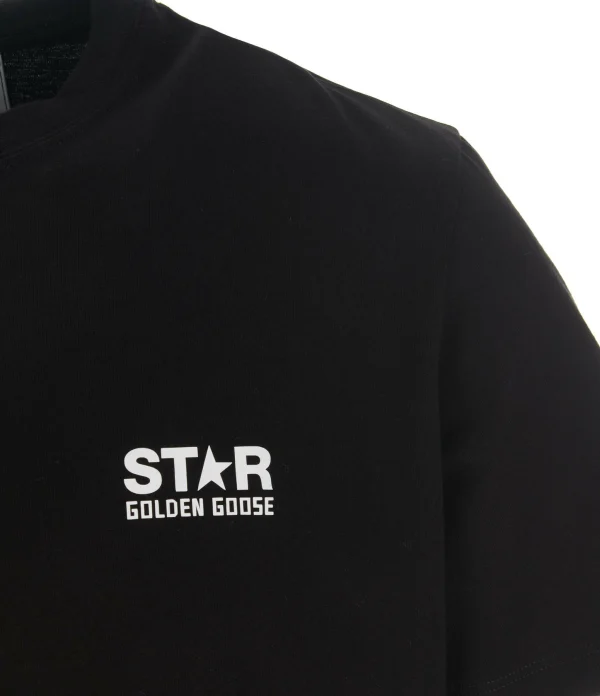 GOLDEN GOOSE Tee-shirt Big Star Homme Coton Noir Blanc 4