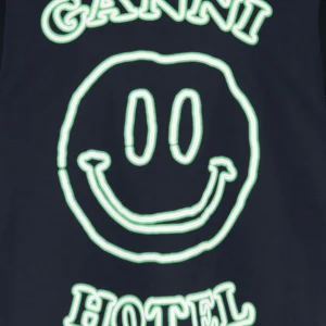 GANNI Tee-shirt Smiley Coton Bleu 9