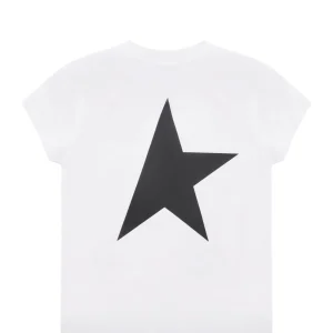 GOLDEN GOOSE Tee-shirt Star Garçon Coton Blanc Optique Noir 6