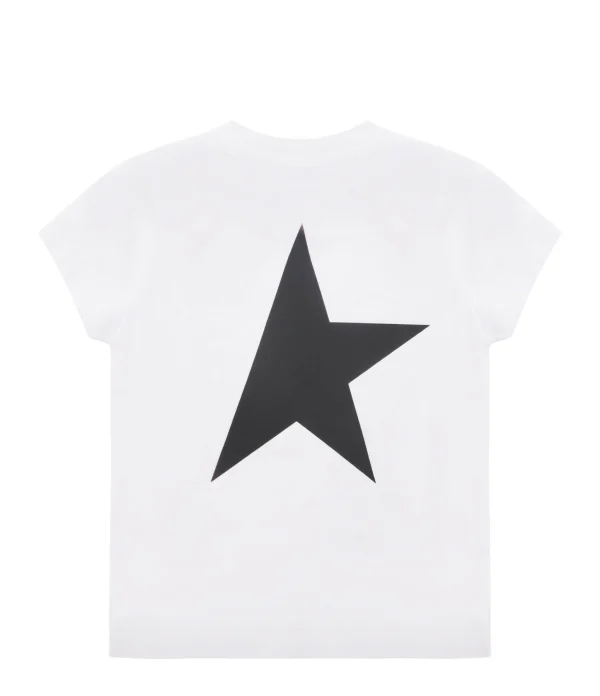 GOLDEN GOOSE Tee-shirt Star Garçon Coton Blanc Optique Noir 3