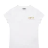 GOLDEN GOOSE Tee-shirt Enfant Star Coton Blanc Doré 13