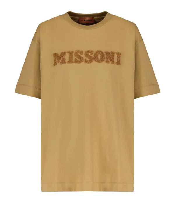 MISSONI Tee-shirt Logo Coton Beige 1