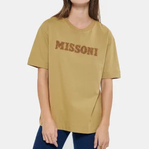 MISSONI Tee-shirt Logo Coton Beige 11