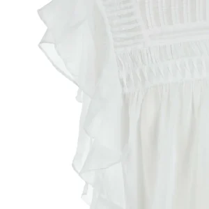 ISABEL MARANT ÉTOILE Top Layona Coton Organique Blanc 10