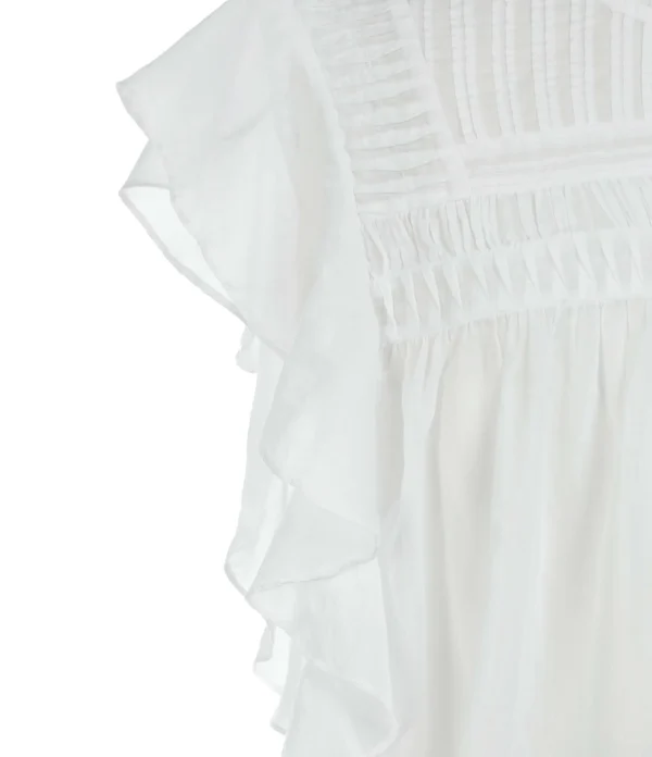 ISABEL MARANT ÉTOILE Top Layona Coton Organique Blanc 3