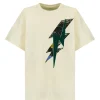 ISABEL MARANT ÉTOILE Tee-shirt Zileyna Coton Écru Vert 17