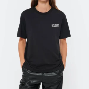 GANNI Tee-shirt Software Jersey Noir 11