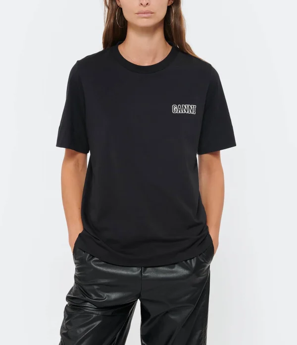 GANNI Tee-shirt Software Jersey Noir 4