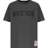 GOLDEN GOOSE Tee-shirt Golden Homme Coton Gris Anthracite 17