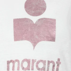 ISABEL MARANT ÉTOILE Tee-shirt Klowia Lin Blanc Rose 10