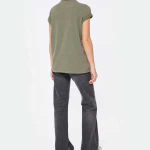 GOLDEN GOOSE Tee-shirt Golden Coton Vert Olive 12