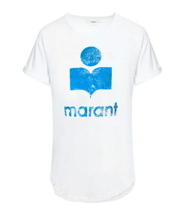 ISABEL MARANT ÉTOILE Tee-shirt Koldi Lin Blanc Bleu 1