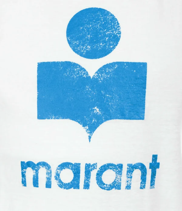 ISABEL MARANT ÉTOILE Tee-shirt Koldi Lin Blanc Bleu 3