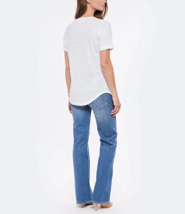 ISABEL MARANT ÉTOILE Tee-shirt Koldi Lin Blanc Bleu 6