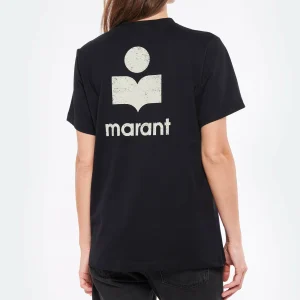 ISABEL MARANT ÉTOILE Tee-shirt Zewel Coton Organique Noir Écru 11