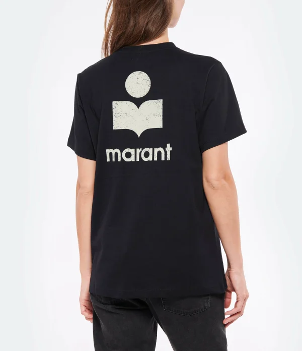 ISABEL MARANT ÉTOILE Tee-shirt Zewel Coton Organique Noir Écru 4